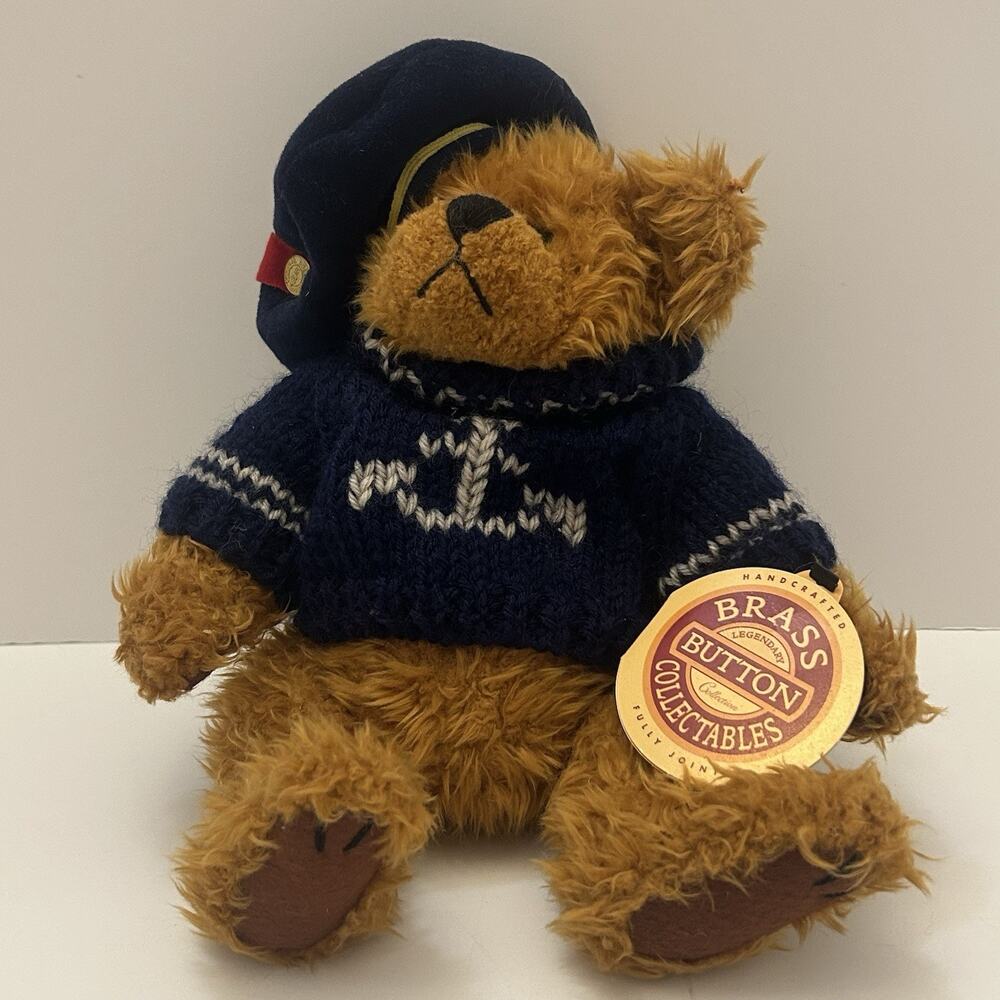 Pickford Bears Brass Button Collectibles Tango Plush Teddy Anchor Sweater 1997
